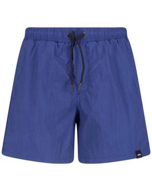 Aspesi Logo Swimsuit - Blue