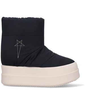 Rick Owens Drkshdw Padded Ankle Boots "Low Lunar" - Black