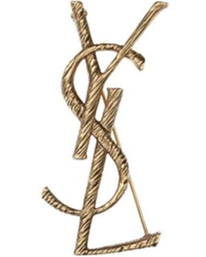 Saint Laurent Brooch "Cassandre" - White