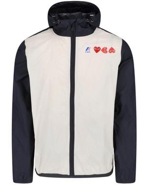 COMME DES GARÇONS PLAY Two-Tone Heart Motif Jacket - Black