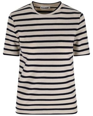 Jil Sander Striped T-Shirt - Black