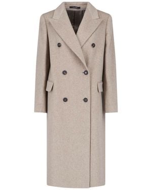Tagliatore Double-Breasted Coat "Jole" - Natural
