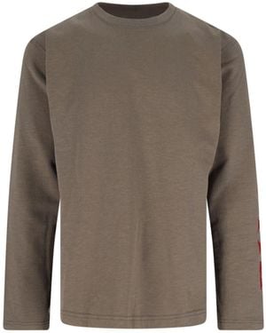 Junya Watanabe Logo Long Sleeve T-Shirt - Grey