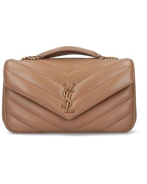 Saint Laurent Medium Handbag "Lou Lou" - Brown