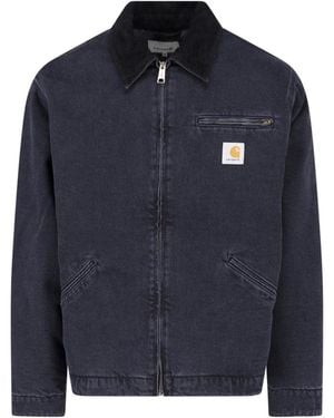 Carhartt Og Detroit Corduroy-Collar Jacket - Blue