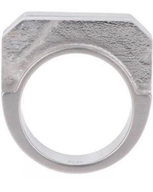 Rick Owens Ring "Double Crystal Hollywood" - White