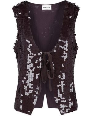 P.A.R.O.S.H. Top Con Paillettes - Viola