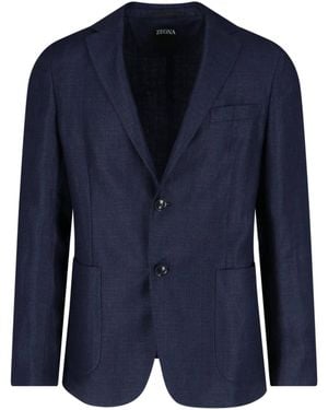 ZEGNA Blazer Monopetto - Blu