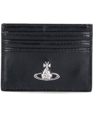 Vivienne Westwood Designer Cow Leather Wallet - Black