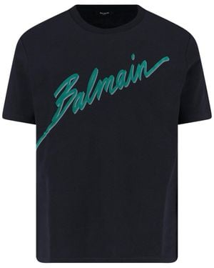 Balmain T-Shirts And Polos Cotton - Black