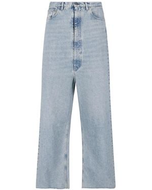 Maison Margiela Four Stitches Wide-Leg Denim Jeans - Blue