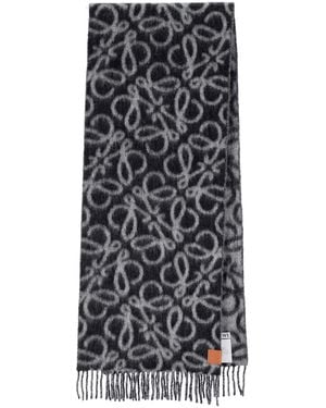 Loewe 'Anagram' Logo Scarf - Black