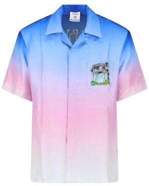 CASABLANCA Shirts Silk - Blue