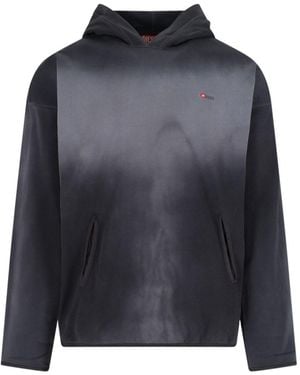 DIESEL Felpa Cappuccio Logo - Blu