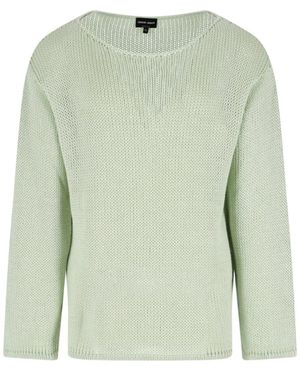 Giorgio Armani Linen Blend Jumper - Green