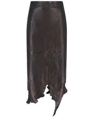 DIESEL Skirts Sheep Leather - Gray