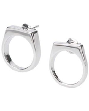 MM6 by Maison Margiela 'Numeric' Earrings - White