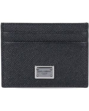 Dolce & Gabbana Calf Leather Wallet With Viscose Lining - Black