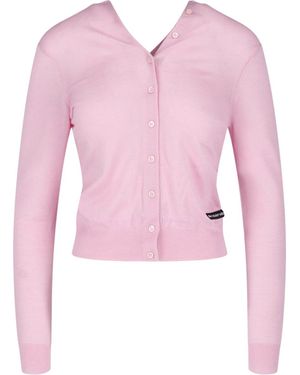 Alexander Wang Wool Jumper With Contrast Wool Trim - Pink