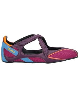 The Attico Sporty Mesh Flats With Pointed Toe - Blue