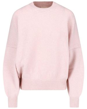 KHAITE Cashmere Knit Jumper With Ribbed Details - Pink