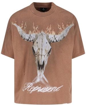 Represent T-Shirts And Polos Cotton - Brown