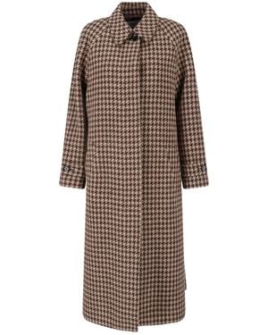 Lardini Wool Blend Coat - Brown