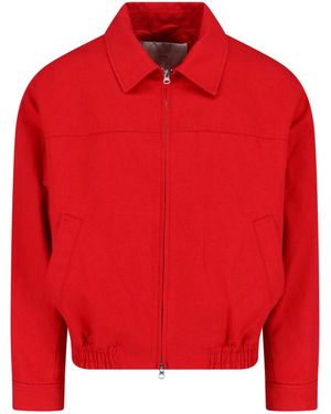 DUNST Zip Bomber Jacket - Red