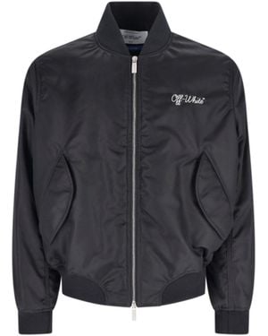 Off-White c/o Virgil Abloh Bomber Logo - Nero