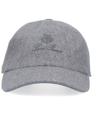 Loro Piana Cappello Baseball Logo - Grigio