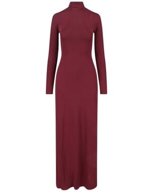 Alaïa 100% Viscose Bright Dress For - Red