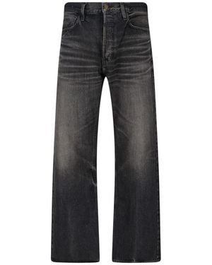 Fear Of God Straight-Leg Denim Jeans With Logo Detail - Grey