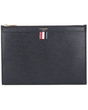 Thom Browne Pouch Dettaglio Tricolore - Blu