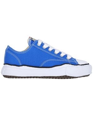 Maison Mihara Yasuhiro Cotton Upper Trainers With Rubber Sole - Blue