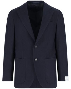 Caruso Single-Breasted "Aida" Blazer - Blue