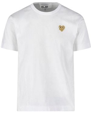 COMME DES GARÇONS PLAY T-Shirt Logo - White