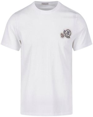 Moncler T-Shirt Logo - White