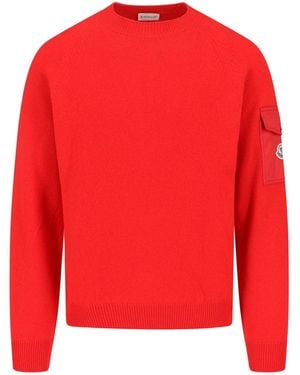 Moncler Logo Sweater - Red