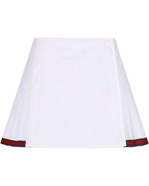 Gucci Pleated Mini Skirt - White