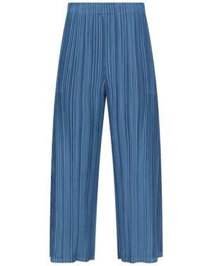 Pleats Please Issey Miyake Pleated Trousers - Blue