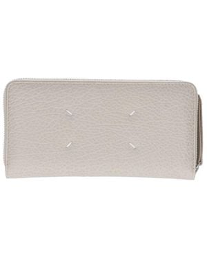 Maison Margiela Zip Wallet "Four Stitches" - White