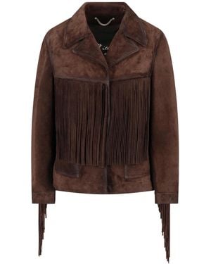 Golden Goose Fringed Suede Jacket - Brown