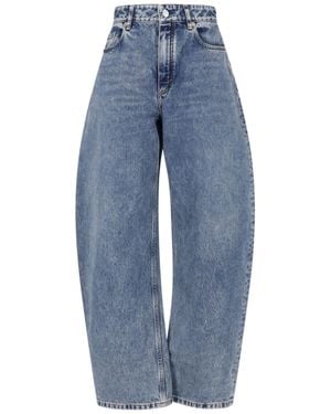Alaïa Jeans Arrotondati - Blu
