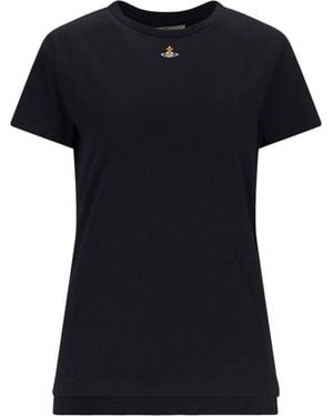 Vivienne Westwood Logo Cotton T-Shirt - Black