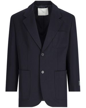 DUNST Single-Breasted Blazer - Blue