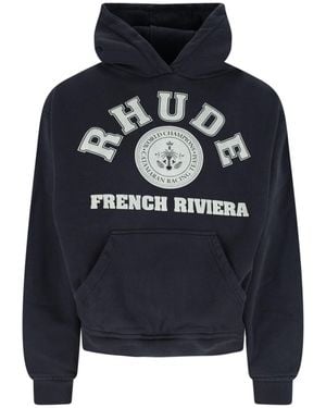 Rhude French Riviera" Hoodie - Blue