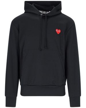 COMME DES GARÇONS PLAY Logo Hoodie - Blue