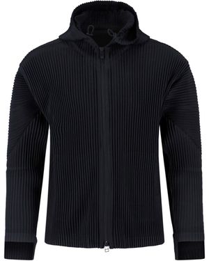 HOMME PLISSÉ Zip Hoodie - Blue