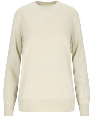 Jil Sander 100% Wool Crewneck Jumper - White