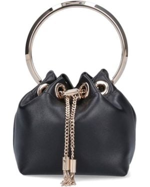 Jimmy Choo Micro Bon Bon Mini Leather Bag - Black